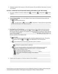 Form 12.904(A)(2) &quot;Petition for Support and Parenting Plan Unconnected With Dissolution of Marriage With Dependent or Minor Child(Ren)&quot; - Florida, Page 8