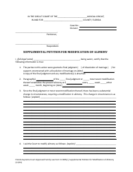 Form 12.905( ) Supplemental Petition for Modification of Alimony - Florida, Page 5