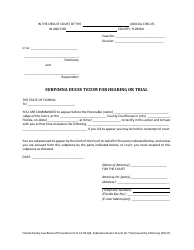 Form 12.911(D) Subpoena Duces Tecum for Hearing or Trial (Issued by Attorney) - Florida, Page 2