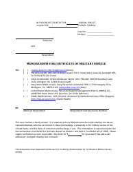 Form 12.912(A) Memorandum for Certificate of Military Service - Florida, Page 4