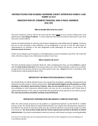 Document preview: Form 12.915 Designation of Current Address and E-Mail Address - Florida