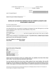 Form 12.913(A)(3) Notice of Action for Termination of Parental Rights and Stepparent Adoption - Florida, Page 4