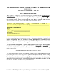 Form 12.914 Certificate of Service - Florida