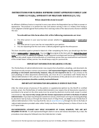 Form 12.912(B) Affidavit of Military Service - Florida