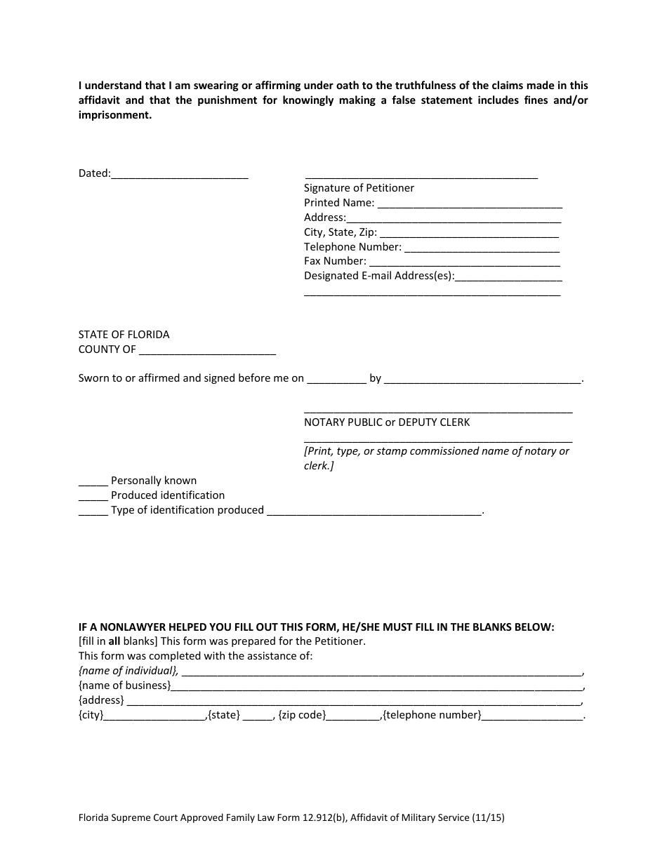 Form 12.912(B) - Fill Out, Sign Online and Download Fillable PDF ...