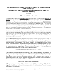 Document preview: Form 12.913(A)(1) Notice of Action for Dissolution of Marriage (No Child or Financial Support) - Florida
