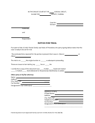 Form 12.924 Notice for Trial - Florida, Page 3