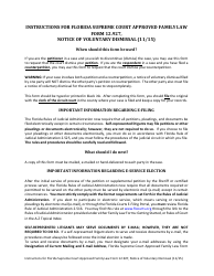 Form 12.927 &quot;Notice of Voluntary Dismissal&quot; - Florida