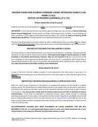 Form 12.923 &quot;Notice of Hearing (General)&quot; - Florida