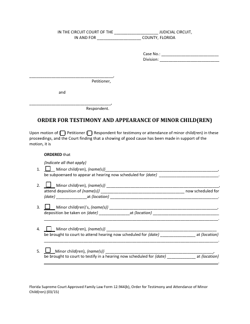 Form 12.944(B)  Printable Pdf