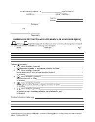 Form 12.944(A) &quot;Motion for Testimony and Attendance of Minor Child(Ren)&quot; - Florida, Page 3