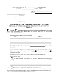 Form 12.941(A) &quot;Verified Motion for Temporary Injunction to Prevent Removal of Minor Child(Ren) and/or Denial of Passport Services&quot; - Florida, Page 4