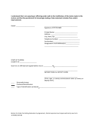 Form 12.950(B) Motion for Order Permitting Relocation by Agreement - Florida, Page 6