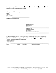 Form 12.947(A) Motion for Temporary Support, Time-Sharing, and Other Relief With Dependent or Minor Child(Ren) - Florida, Page 6