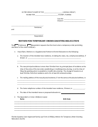Form 12.950(E) &quot;Motion for Temporary Order Granting Relocation&quot; - Florida, Page 4