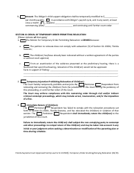 Form 12.950(F) &quot;Temporary Order Granting/ Denying Relocation&quot; - Florida, Page 4