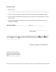 Form 12.950(F) &quot;Temporary Order Granting/ Denying Relocation&quot; - Florida, Page 5