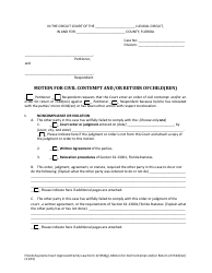 Form 12.950(G) Motion for Civil Contempt and/or Return of Child(Ren) - Florida, Page 3