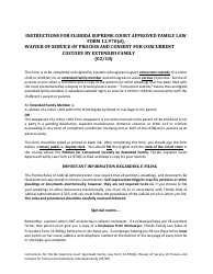 Document preview: Form 12.970(D) Waiver of Service of Process and Consent for Concurrent Custody by Extended Family - Florida
