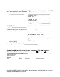 Form 12.970(D) Waiver of Service of Process and Consent for Concurrent Custody by Extended Family - Florida, Page 3