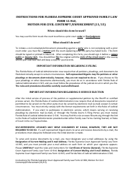 Form 12.960 &quot;Motion for Civil Contempt/Enforcement&quot; - Florida