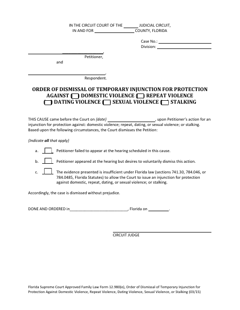 Form 12.980(E)  Printable Pdf