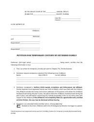 Form 12.970(A) Petition for Temporary Custody by Extended Family - Florida, Page 5