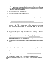 Form 12.970(B) Petition for Concurrent Custody by Extended Family - Florida, Page 5