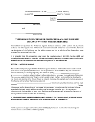 Document preview: Form 12.980(C)(2) Temporary Injunction for Protection Against Domestic Violence Without Minor Child(Ren) - Florida