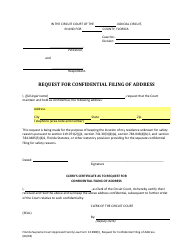 Form 12.980(H) Request for Confidential Filing of Address - Florida, Page 2