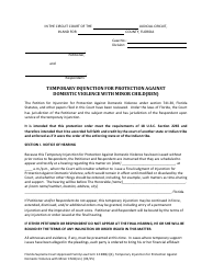 Form 12.980(C)(1) Temporary Injunction for Protection Against Domestic Violence With Minor Child(Ren) - Florida