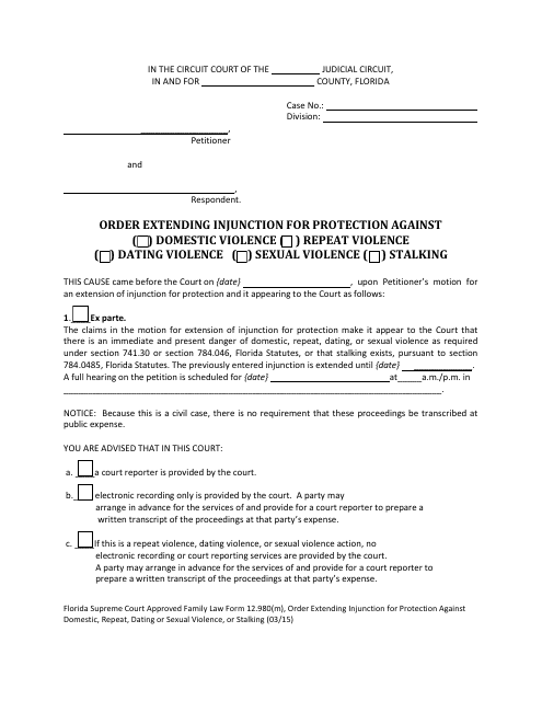 Form 12.980(M) Printable Pdf