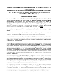Document preview: Form 12.980(G) Supplemental Affidavit in Support of Petition for Injunction for Protection Against Domestic, Repeat, Dating, or Sexual Violence, or Stalking - Florida