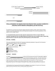Document preview: Form 12.980(D)(1) Final Judgment of Injunction for Protection Against Domestic Violence With Minor Child(Ren) (After Notice) - Florida