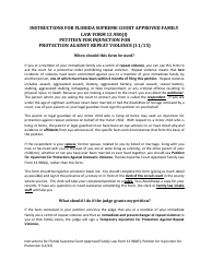 Document preview: Form 12.980(F) Petition for Injunction for Protection Against Repeat Violence - Florida