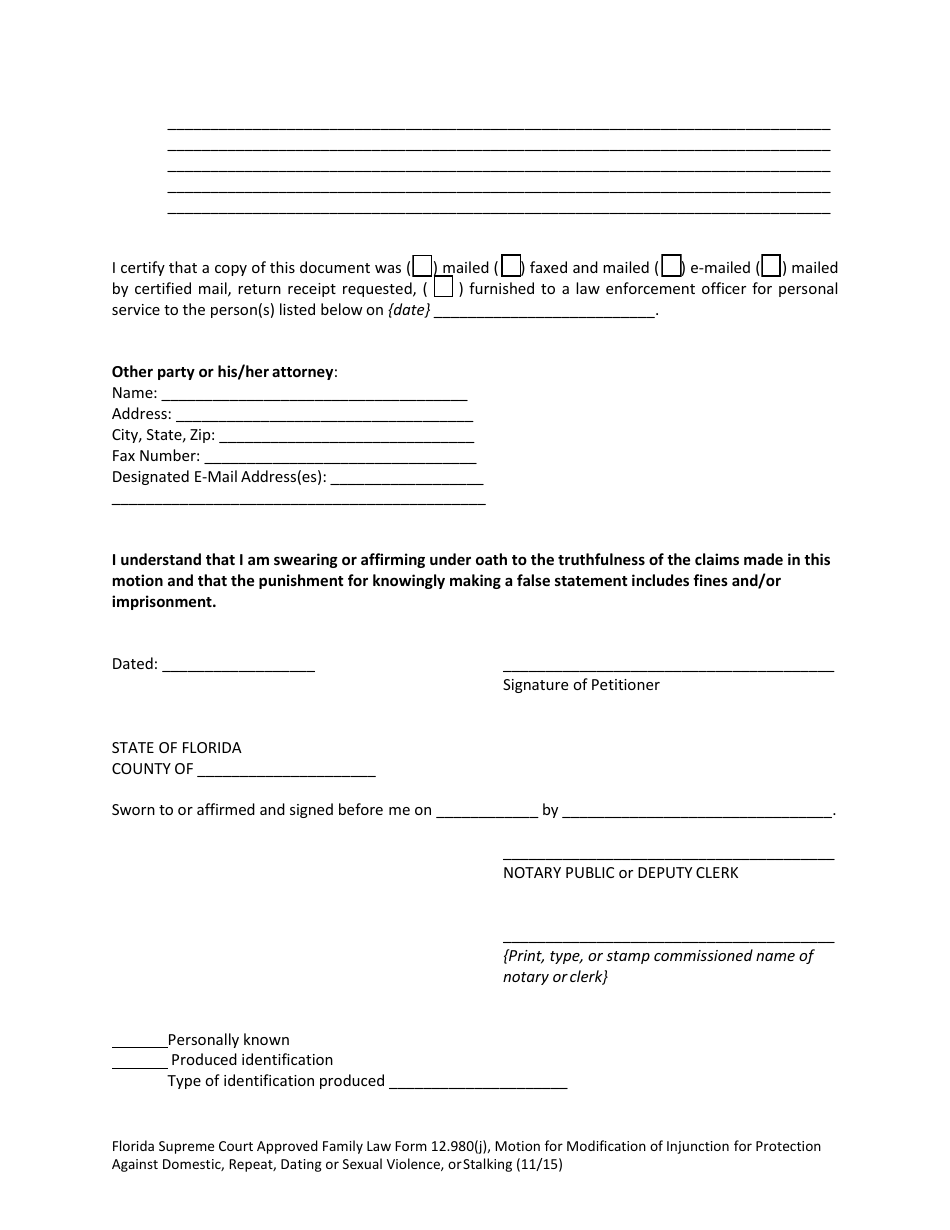 Form 12.980(J) Download Fillable PDF or Fill Online Motion for ...