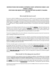 Form 12.980(T) Petition for Injunction for Protection Against Stalking - Florida