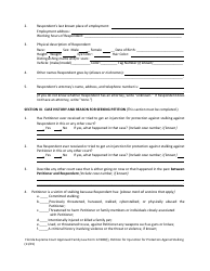 Form 12.980(T) Petition for Injunction for Protection Against Stalking - Florida, Page 5