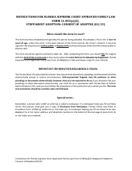 Document preview: Form 12.981(A)(2) Stepparent Adoption: Consent of Adoptee - Florida