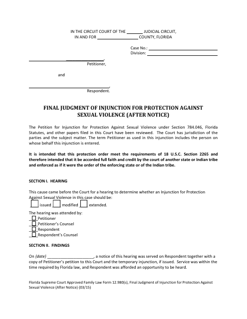 Form 12.980(S)  Printable Pdf