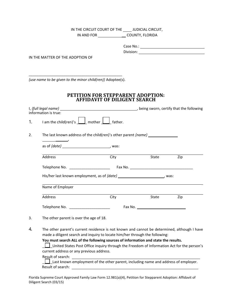 Form 12.981(A)(4) - Fill Out, Sign Online and Download Fillable PDF ...