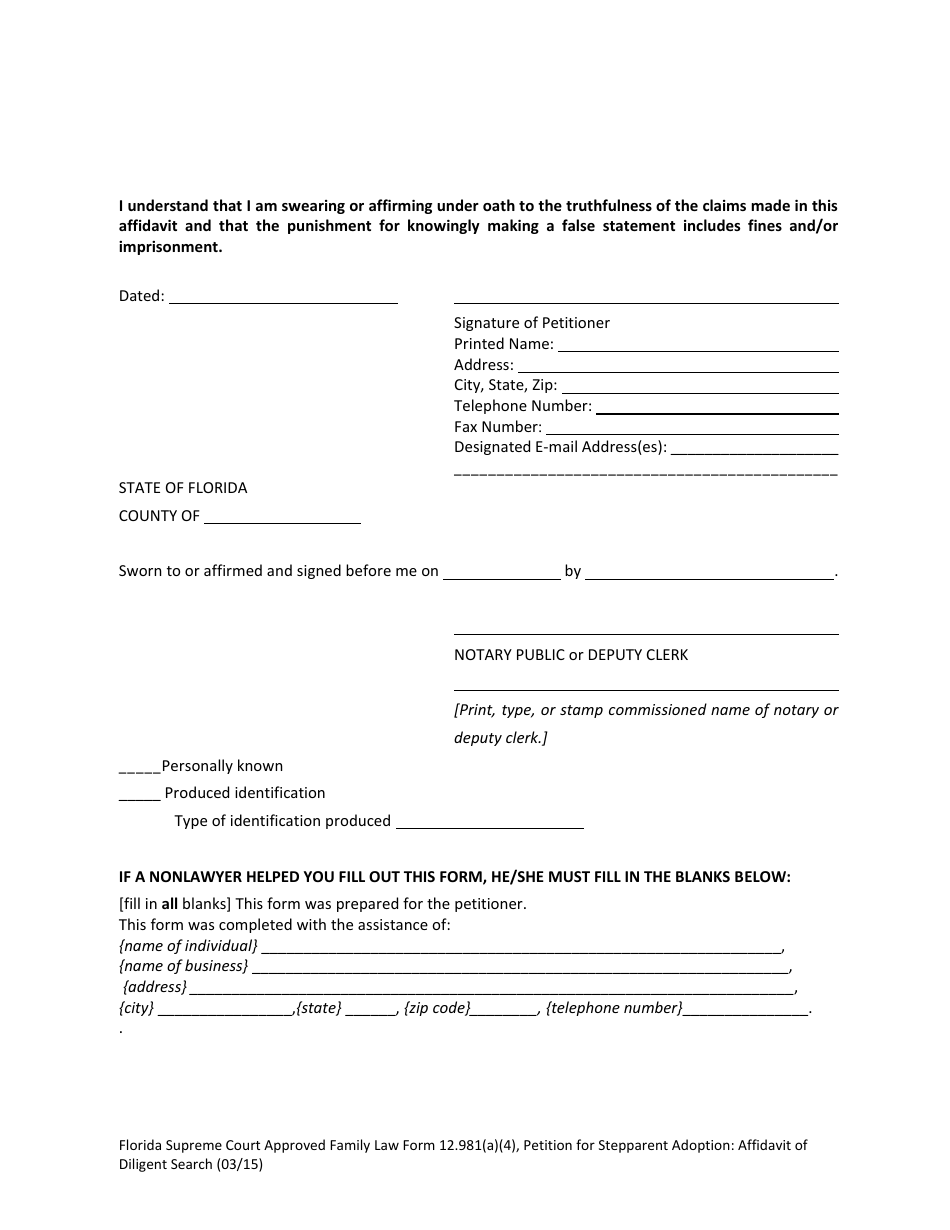 Form 12.981(A)(4) - Fill Out, Sign Online and Download Fillable PDF ...