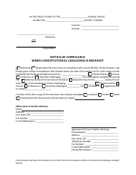 Form 12.975 Notice of Compliance When Constitutional Challenge Is Brought - Florida, Page 2