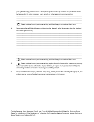 Form 12.980(W) Petition by Affidavit for Order to Show Cause for a Violation of Final Judgment of Injunction for Protection Against Domestic, Repeat, Dating, or Sexual Violence, or Stalking - Florida, Page 4