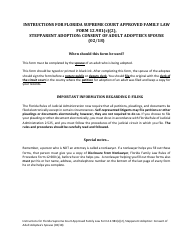 Form 12.981(C)(2) Stepparent Adoption: Consent of Adult Adoptee's Spouse - Florida