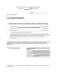 Form 12.981(C)(2) Stepparent Adoption: Consent of Adult Adoptee's Spouse - Florida, Page 2