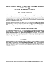 Form 12.981(A)(3) Affidavit of Nonpaternity - Florida