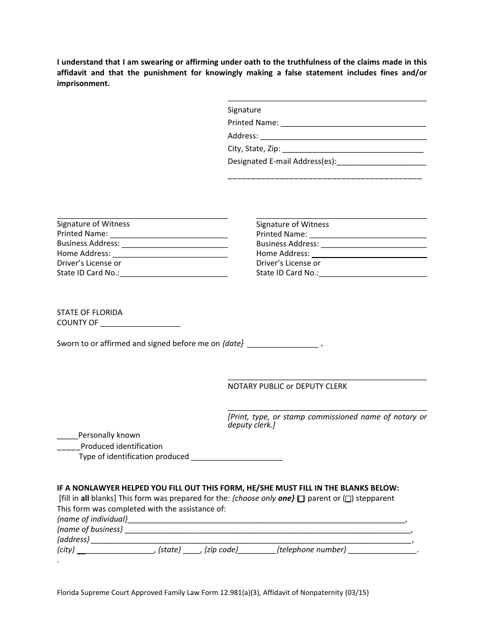 Form 12.981(A)(3) - Fill Out, Sign Online and Download Fillable PDF ...