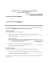 Form 12.980(N) &quot;Petition for Injunction for Protection Against Dating Violence&quot; - Florida, Page 4