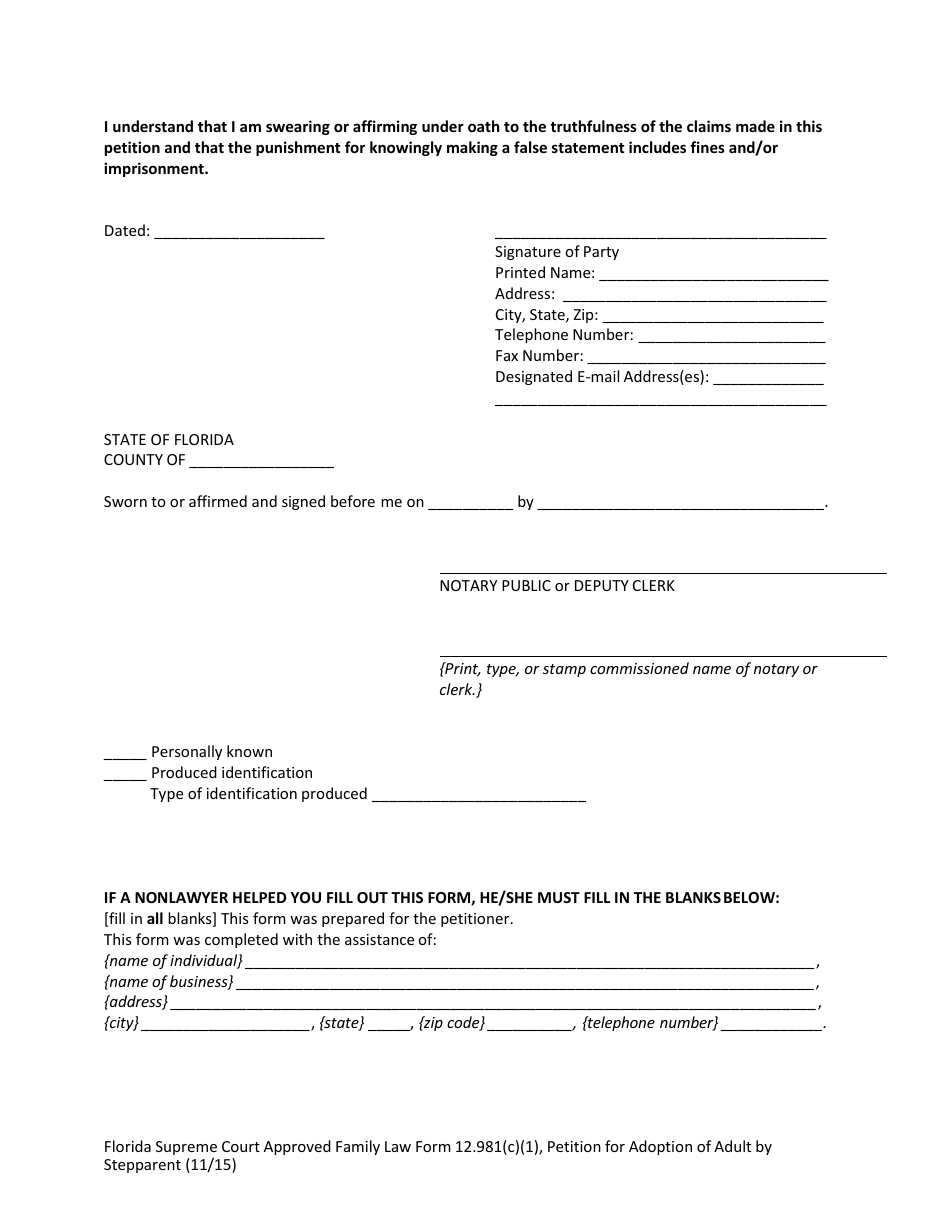 Form 12.981(C)(1) - Fill Out, Sign Online and Download Fillable PDF ...